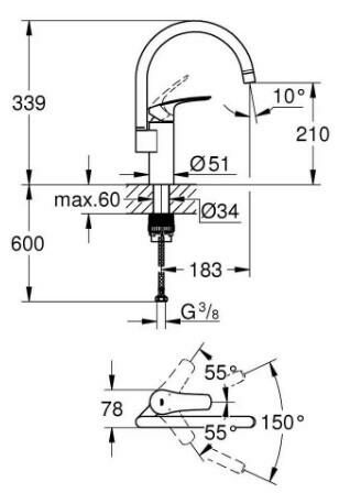 Grohe Eurosmart Batarya 4'lü Set - 33202003Set