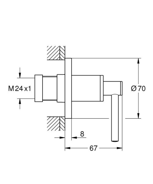 Grohe Atrio Ankastre Stop Valf 19088GL3