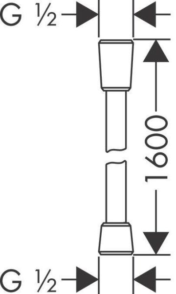 Hansgrohe HG Isiflex® Duş Hortumu 160 cm Mat siyah - 28276670