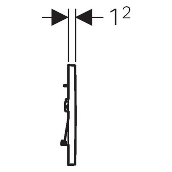 Geberit - Kumanda Kapaklı Sigma 30-Çift Basmalı, Parlak/Mat/Parlak