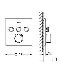 Grohe Ankastre Banyo Bataryası 3 Çıkışlı Smartcontrol Krom - 29149000