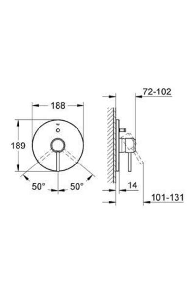 Grohe Atrio Ankastre Banyo Duş Bataryası - 19459001