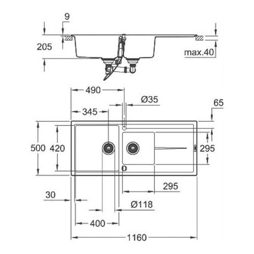 Grohe K400 Eviye 80-C 116/50 1.5 Rev 31643At0