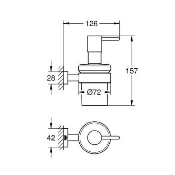 Grohe Essentıals Cube Sıvı Sabunluk 40756001