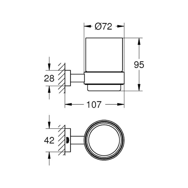 Grohe Essentıals Cube Cam Dış Fırçalığı