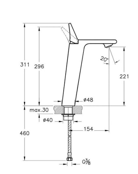 Vitra Memorıa Lavabo Bataryası  (Yüksek)