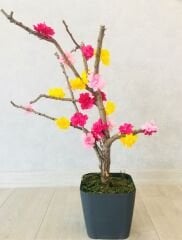 Yapay Çiçek 1 adet 40-80 cm Karışık Renk Bahar Dalı Yapay Bitki Ağaç Bonsai Ağacı