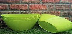 Renkli Aranjman Saksı 3,25 Lt 2 Adet Fıstık Yeşili Renk Kayık Model Plastik Saksı