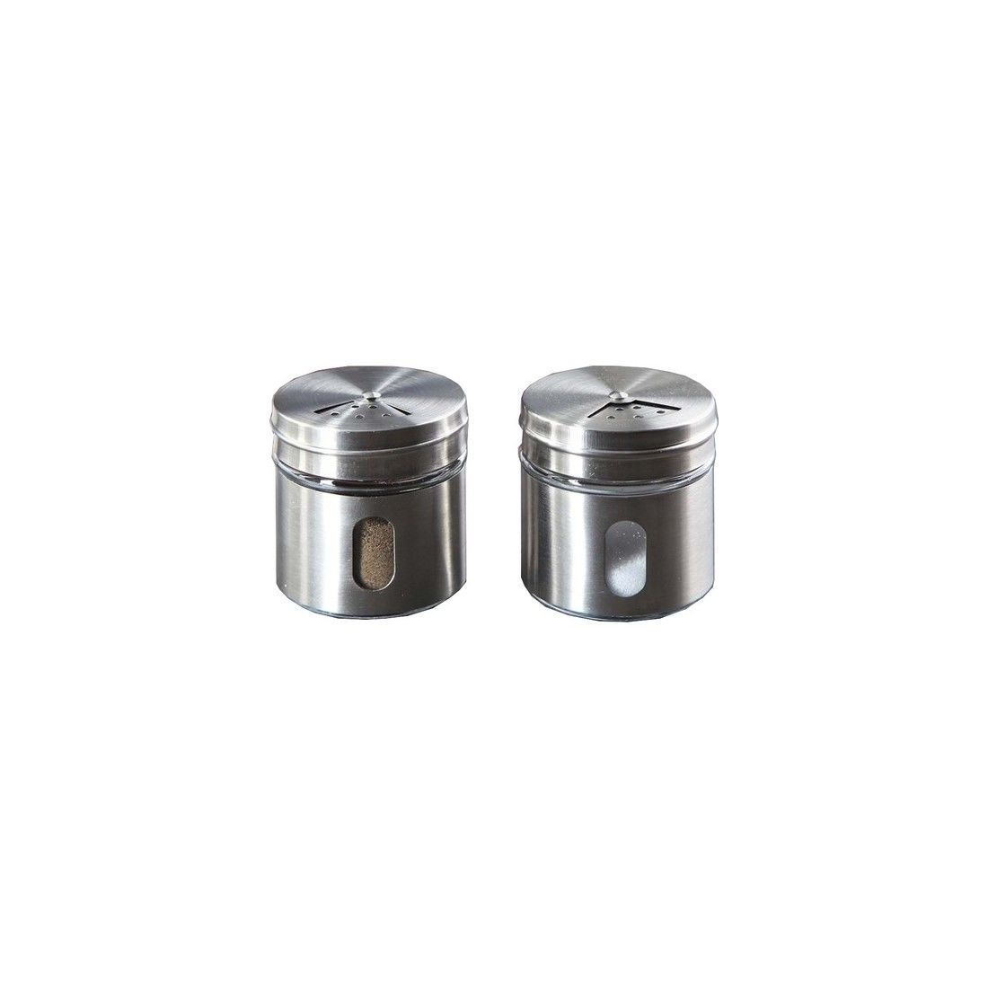 PEROTTİ METAL TUZLUK BİBERLİK 2'Lİ 55 ML