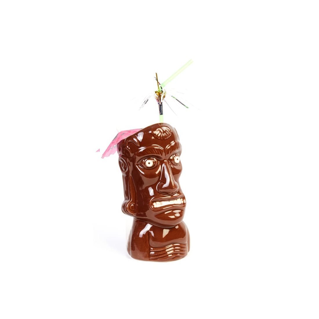 CERAMIC TIKI MUG 8*H:17,5350 CC KAHVERENGİ