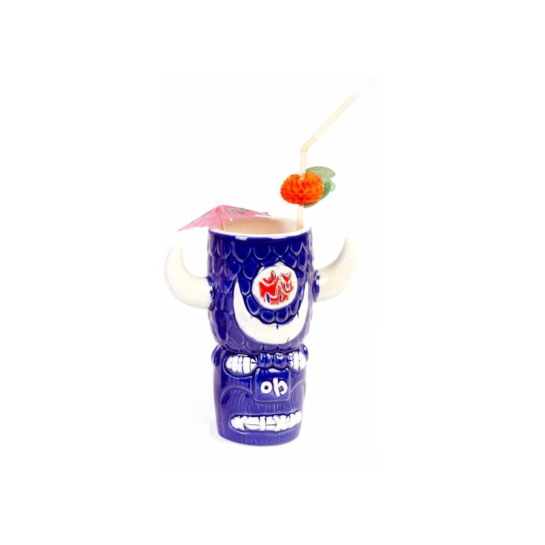 CERAMIC TIKI MUG 8*H:18,5610 CC LACİVERT