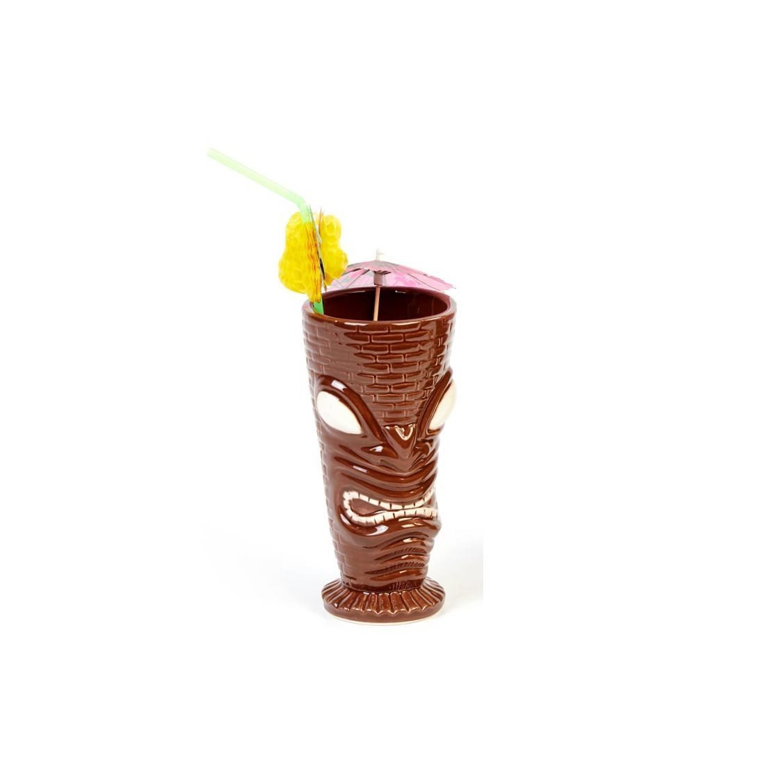 CERAMIC TIKI MUG 8*H:17350 CC KAHVERENGİ