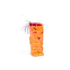 CERAMIC TIKI MUG 8*H:17410 CC TURUNCU