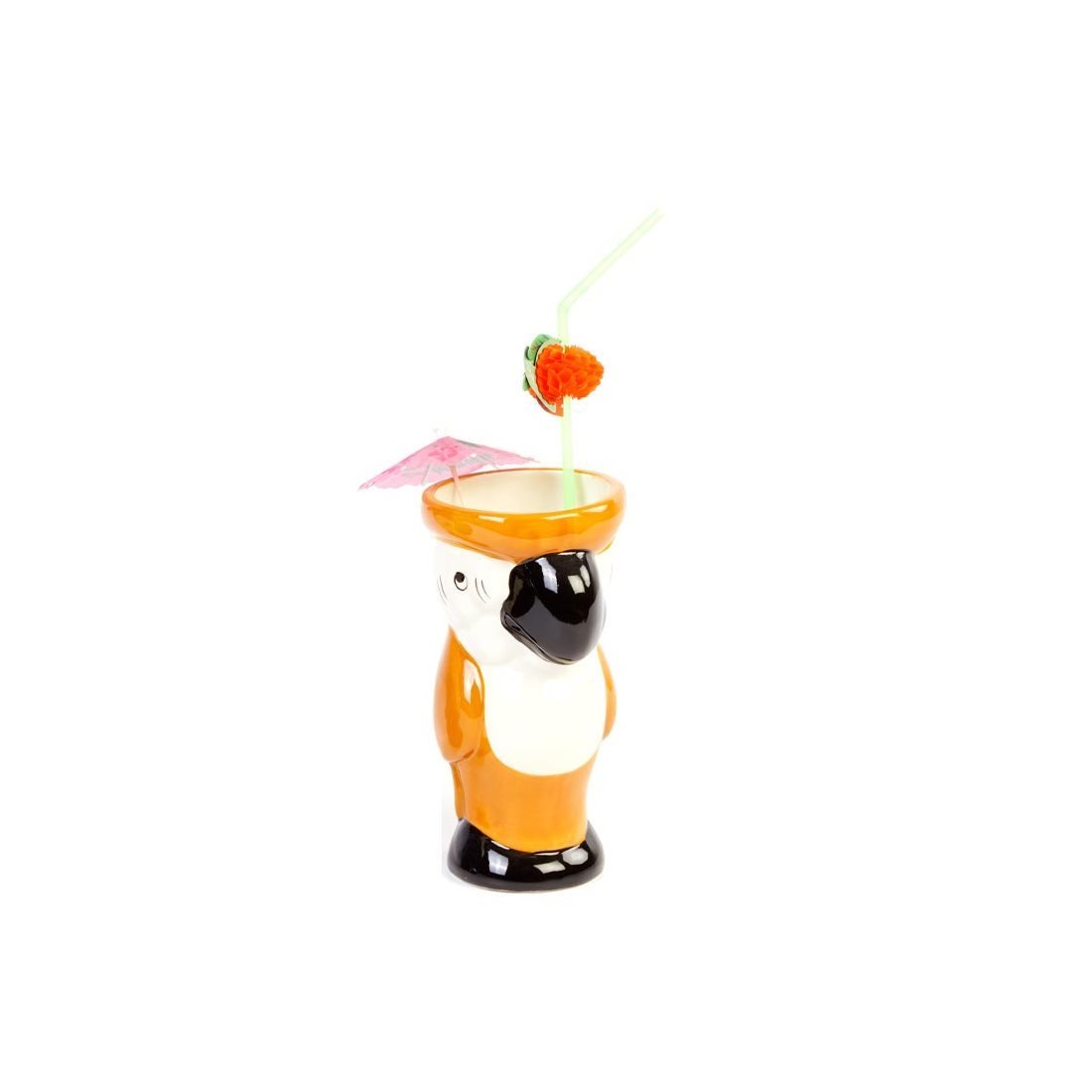 CERAMIC TIKI MUG 8*H:17400 CC TURUNCU