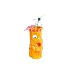 CERAMIC TIKI MUG 7,5*H:18460 CC TURUNCU