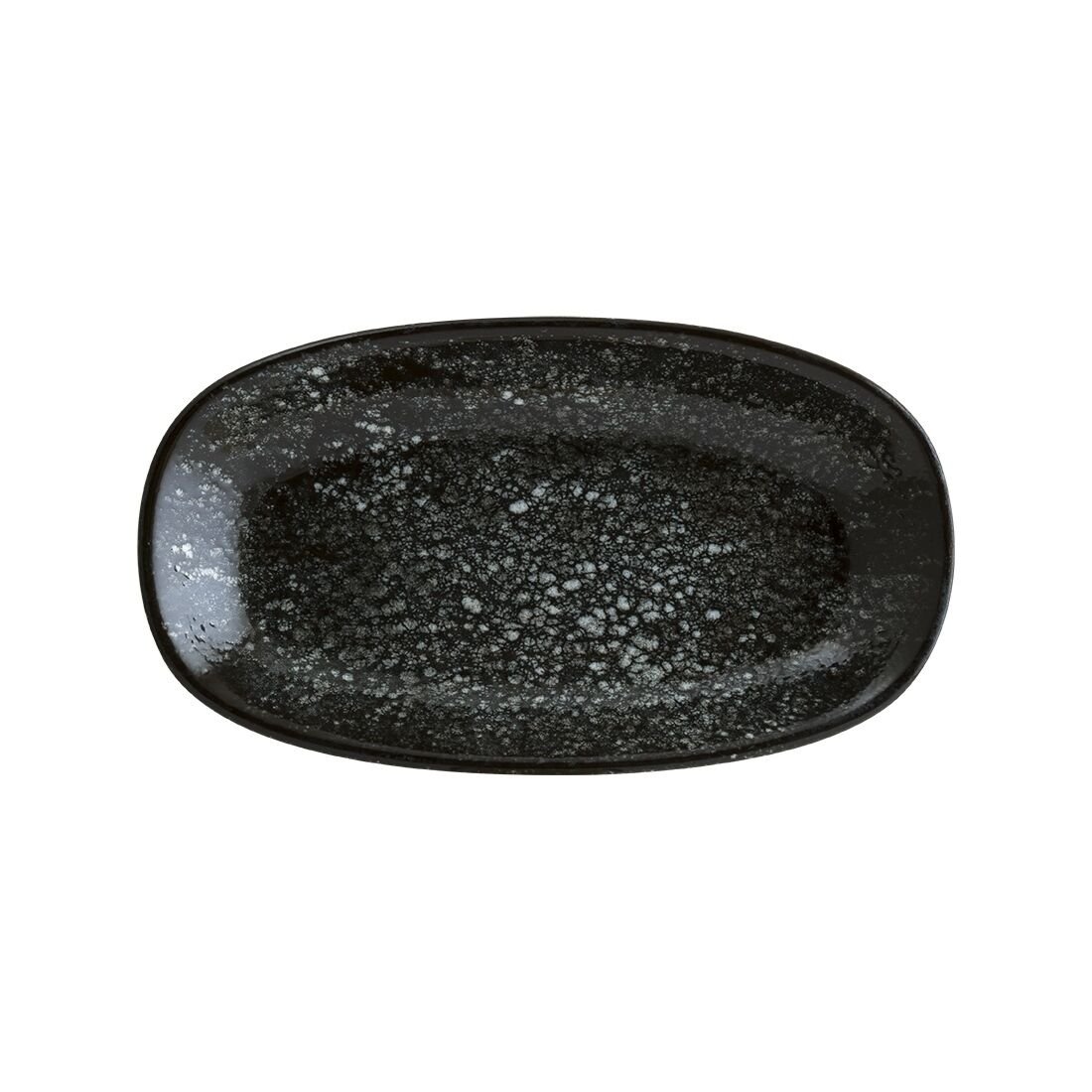COSMOS BLACK GOURMET OVAL KAYIK TABAK 15*8.5 CM