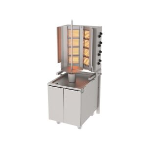 DUVARA MONTE DÖNER MAKİNESİ GAZLI 
8 RADYANLI-HAREKETLİ-ALT ARABALI LPG