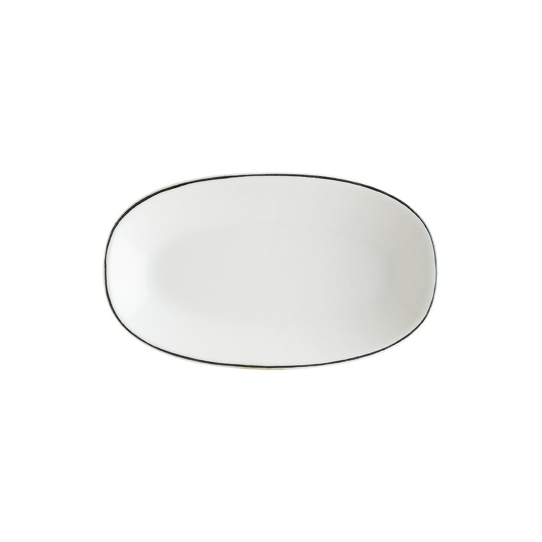 RETRO BLACK GOURMET OVAL KAYIK TABAK 15*8.5 CM