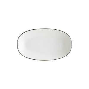 RETRO BLACK GOURMET OVAL KAYIK TABAK 24*14 CM
