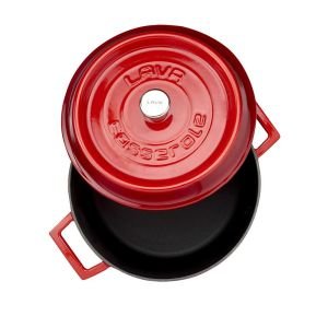 TENCERE YUVARLAK 24 CM KIRMIZI