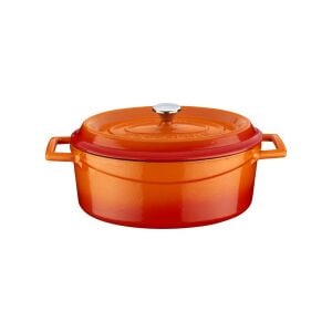 TENCERE OVAL 21*25 CM  TURUNCU