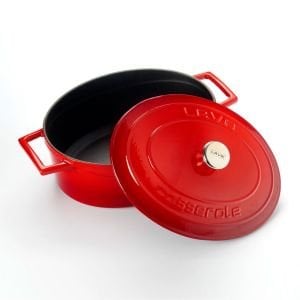TENCERE OVAL 21*25 CM  KIRMIZI