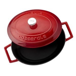 TENCERE OVAL 21*25 CM  KIRMIZI
