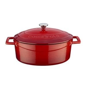 TENCERE OVAL 21*25 CM  KIRMIZI