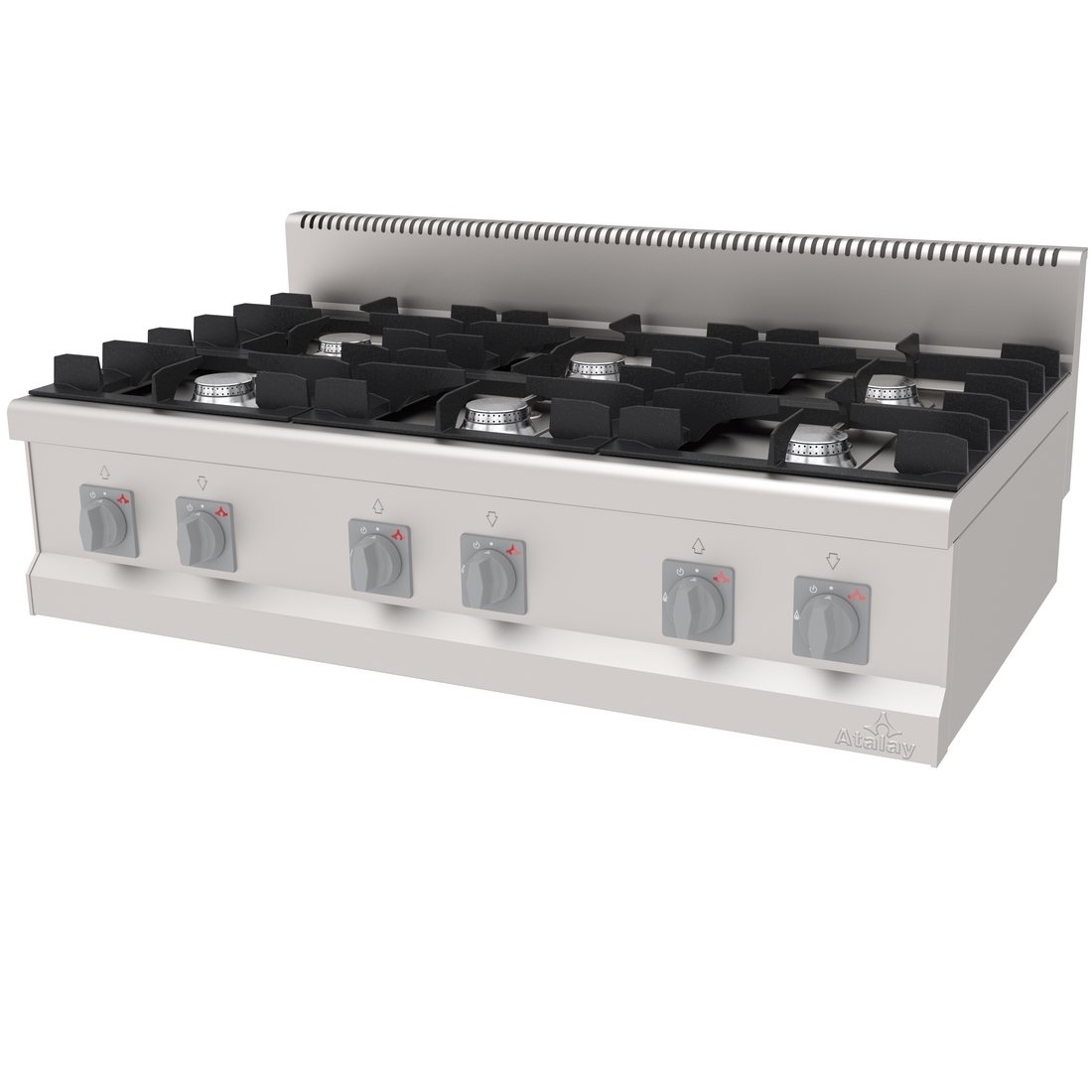 OCAK SET ÜSTÜ 6 BEKLİ 1200*700*300 MM. NG-LPG.