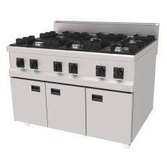 OCAK DOLAPLI 6 BEKLİ 1200*900*850 MM. NG-LPG.