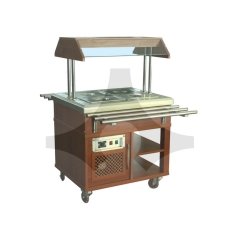 SALADBAR ORTA TİP HAREKETLİ AHŞAP 2*GN 1/1 ELK.