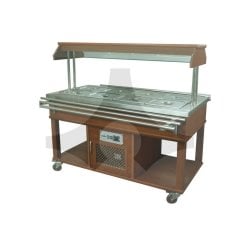 SALADBAR ORTA TİP HAREKETLİ AHŞAP 4*GN 1/1 ELK.