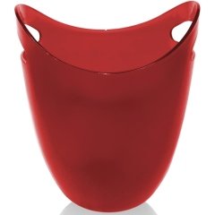 ŞİŞE KOVASI 22,2*21,6*26,6 CM ŞEFFAF-KIRMIZI-YEŞİL