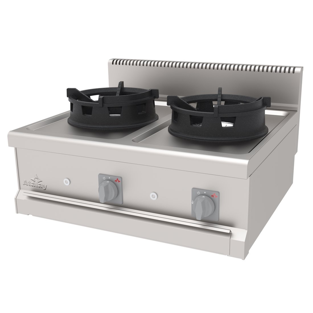 WOK OCAK SET ÜSTÜ ÇİFT BEKLİ 800*700*300 MM. NG-LPG.