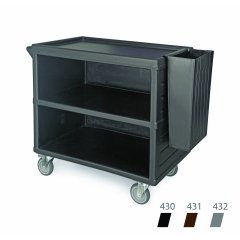 3 KATLI SERVİS ARABASI SİYAH ( MONOBLOCK ) 98*58,5*88 CM