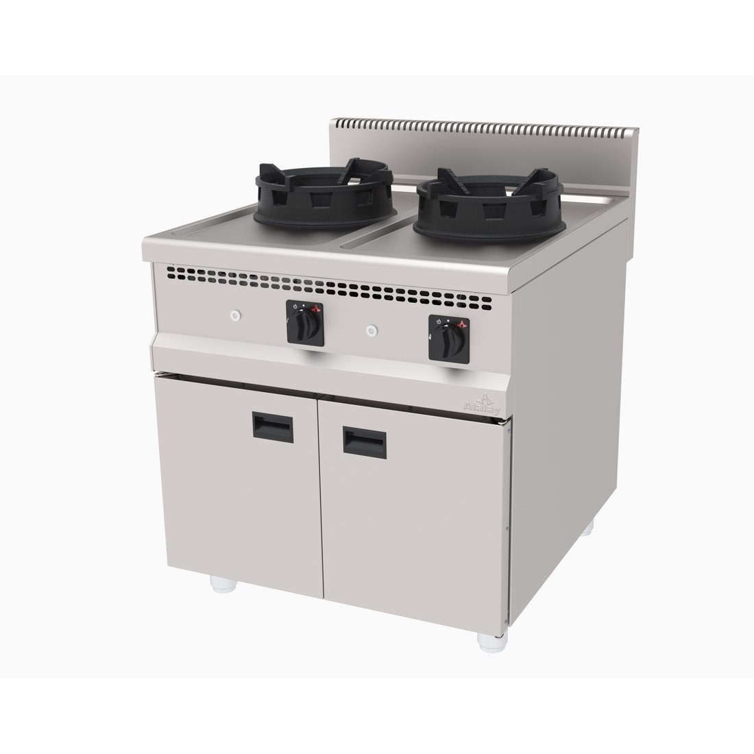 WOK OCAK DOLAPLI ÇİFT BEKLİ 800*900*850 MM. NG-LPG.