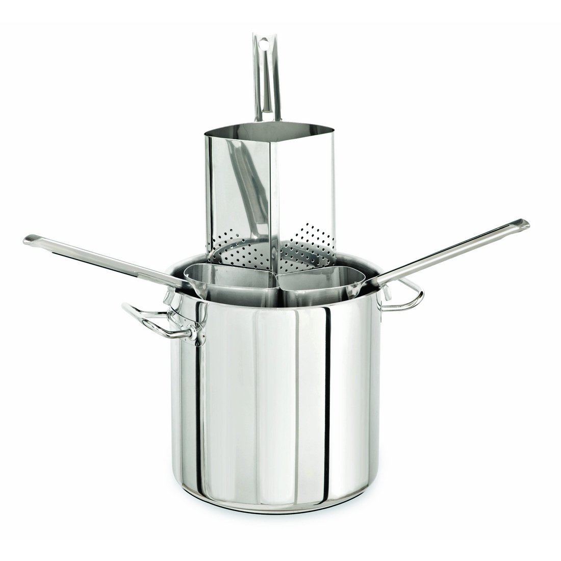 MAKARNA PİŞİRME SÜZGEÇİ SET (3 SÜZGEÇLİ VE KAPAKLI) 24*19,5 CM 8 LT