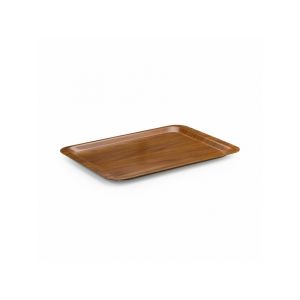 KRAFT TEPSİ 20CM * 30CM KAYMAZ PARLAK CEVİZ