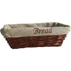 HASIR BEZLİ EKMEK SEPETİ DİKDÖRTGEN 25*12*8 CM