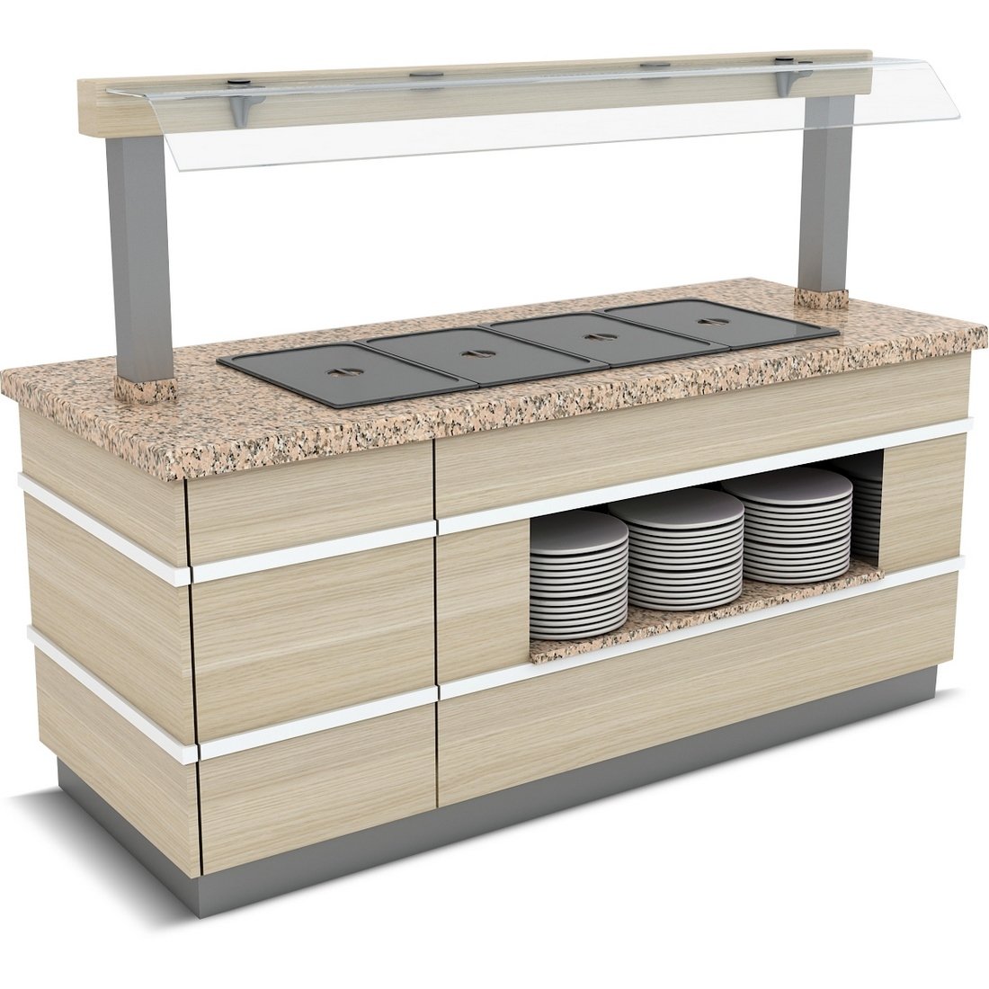 GALATA SICAK SERVİS ÜNİTESİ NEFESLİKLİ 2X1/1 GN 1200*900*900/1550