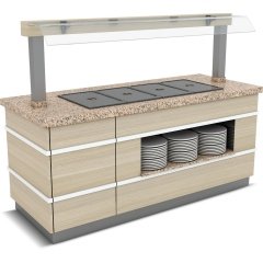 GALATA SICAK SERVİS ÜNİTESİ NEFESLİKLİ 2X1/1 GN 1200*900*900/1550