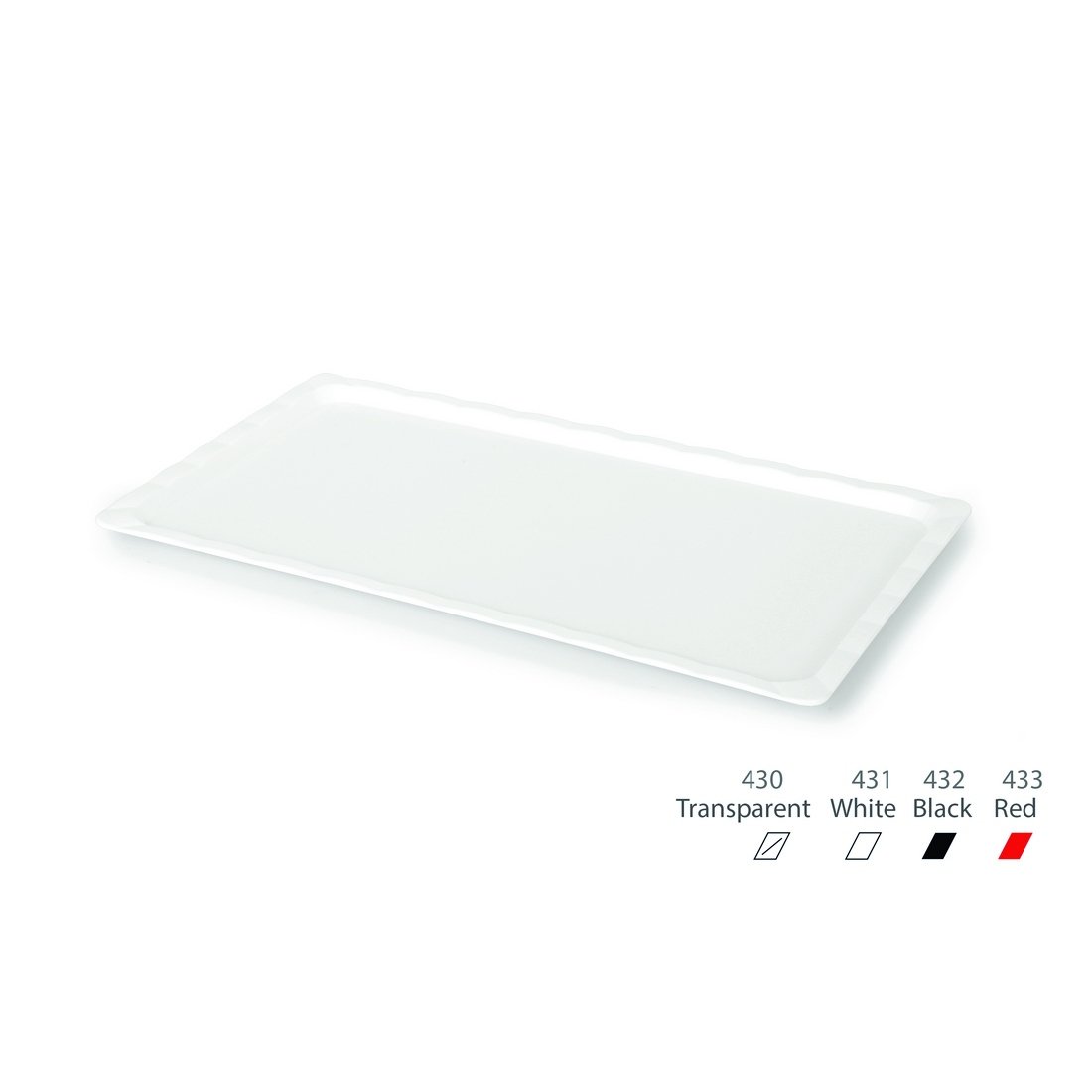 KIRILMAZ TEPSİ ŞEFFAF 10*30 CM