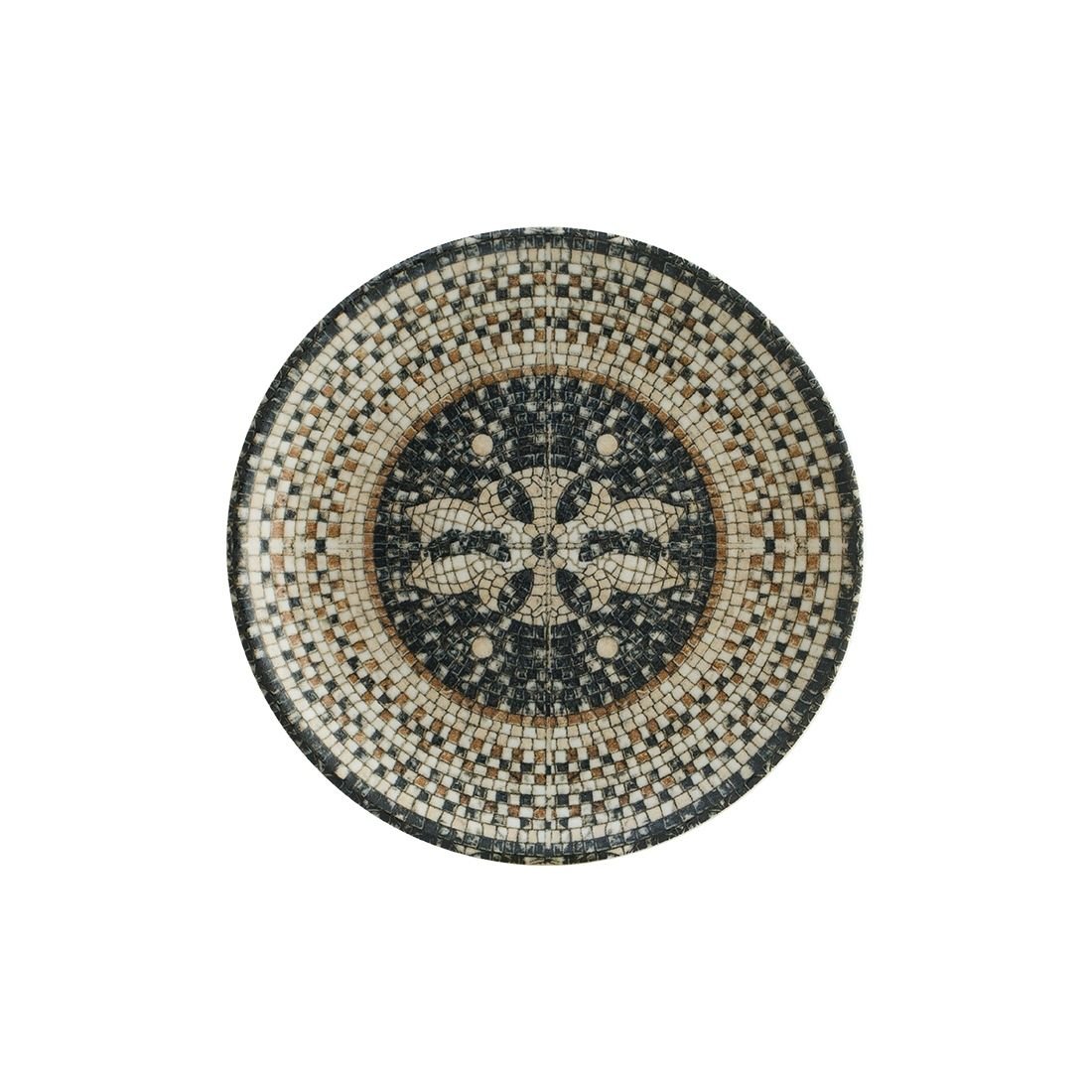 MEZOPOTAMYA MOZAİK SİYAH GOURMET DÜZ TABAK 19 CM