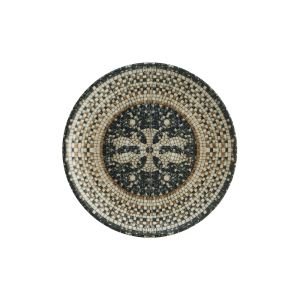 MEZOPOTAMYA MOZAİK SİYAH GOURMET DÜZ TABAK 19 CM