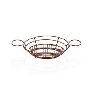 OVAL SUNUM SEPETİ KÜÇÜK 25*18CM - RUSTİK BAKIR