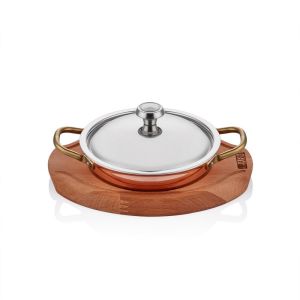 MM BAKIR YUMURTA SAHANI 12CM + NİHALE + KAPAK