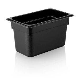 POLİKARBONAT SİYAH GASTRONOM KÜVET 1/4 150 MM