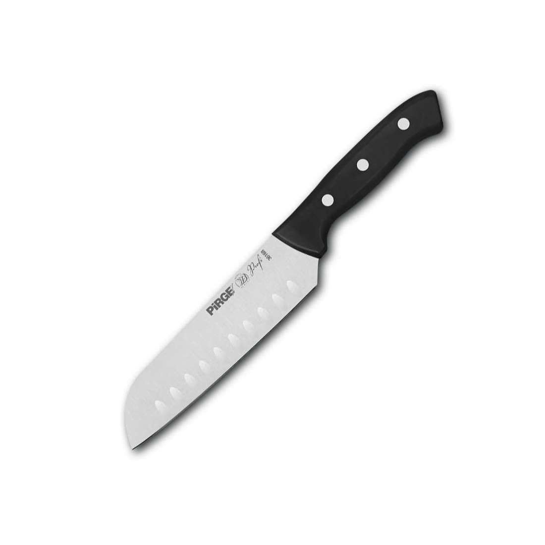 PROFI GMB SANTOKU BIÇAĞI OLUKLU 17 CM SİYAH
