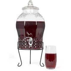 CAM ŞERBETLİK MUSLUKLU 6 LT