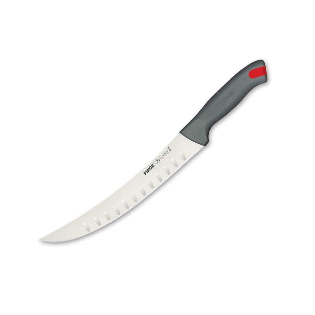 GASTRO KAVİSLİ ET DOĞRAMA BIÇAĞI OLUKLU 21 CM GRİ